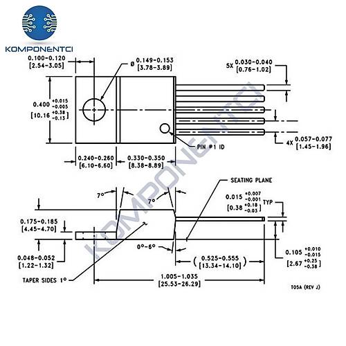 LM2576HVT 3.3V 3A Voltaj Reglatr To-220-5