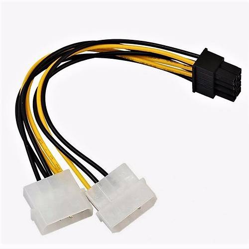 8 Pin PCI-E to 2x4 Pin Molex Ekran Kart Power G Kablosu