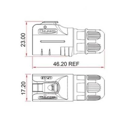 LP-12-C06PE-02-001 6-Pin Su Ge�irmez Konnekt�r - Erkek