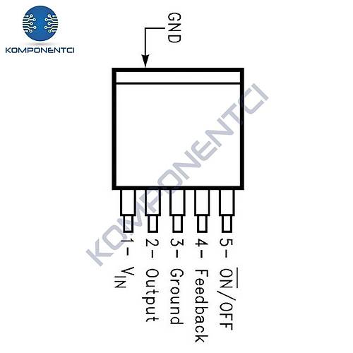 LM2575SX-12/NOPB 12V 1A SMD Voltaj Reglatr