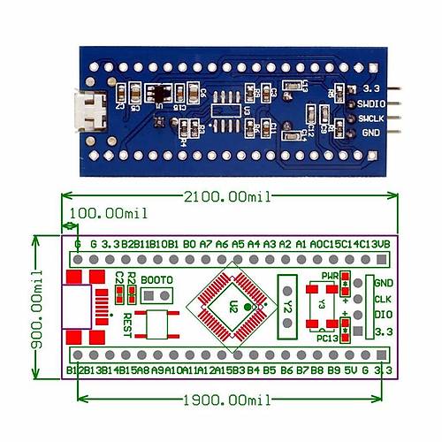 STM32F030C8T6 ARM STM32 Mini Geli�tirme Kart� Mod�l�