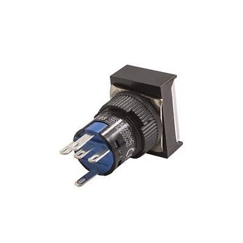 16mm 24V Sar� Anahtarl� Dikt�rtgen Buton CD-AJ-11DZ/24V/Y