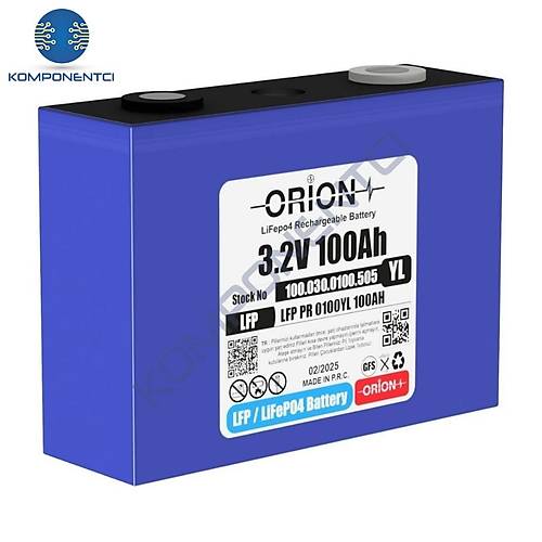 Orion LiFePO4 3.2V 100YL 100AH Prizmatik Pil