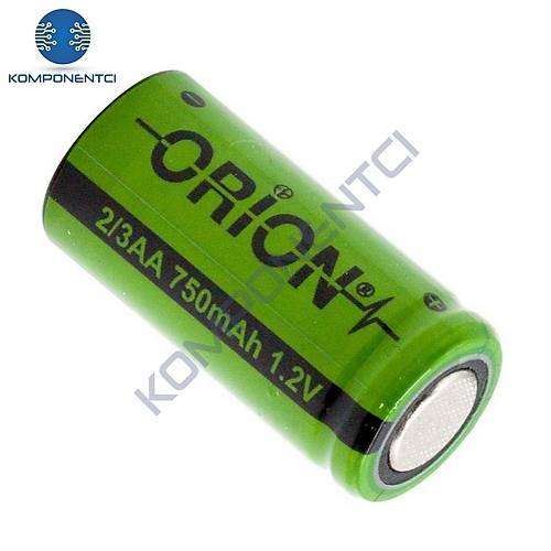 Orion 1.2V Ni-Mh 2/3AA 750mAh arj Edilebilir Pil