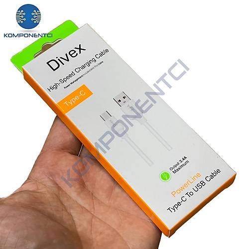 Divex 2.4A Type-C Hzl arj Ve Data Kablosu 1m DC-102