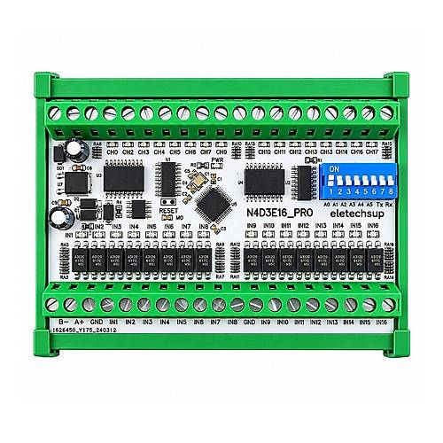 N4D3E16 16 Kanall� �ift Y�nl� Dijital IO RS485 Modbus RTU Mod�l�