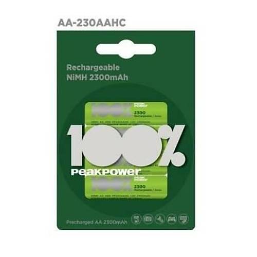 PeakPower 2300mAh 4'l� AA �arj Edilebilir Pil