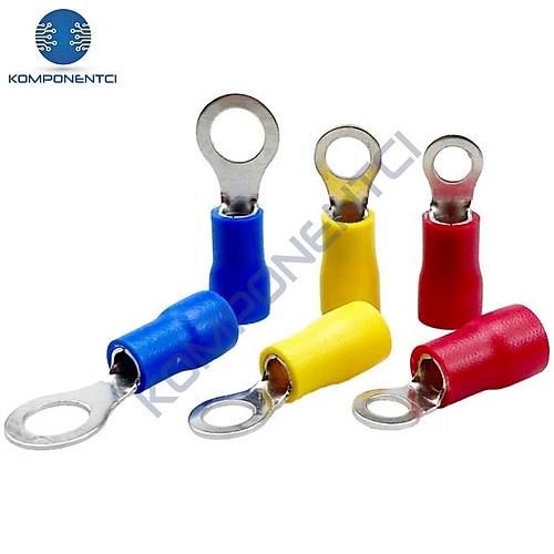 Gwest Yuvarlak Tip �zoleli Kablo Ucu GYU-610 8.00-10.00 K�rm�z� 50 Adet