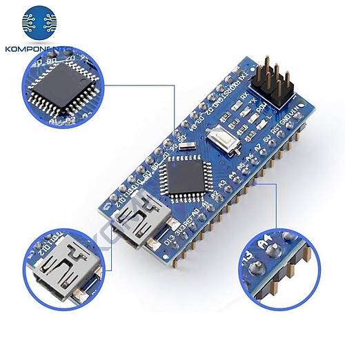 Arduino Nano Klon V3.0 - USB CH340 Chip (USB Kablo Dahil)