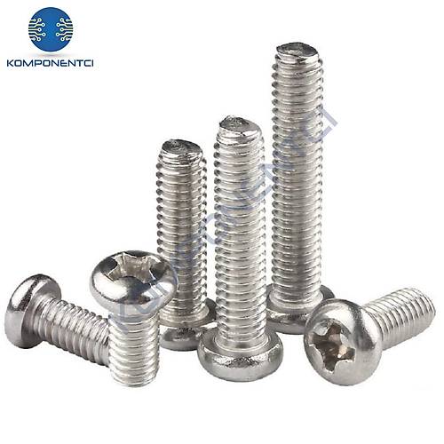 M4X40mm YSB Vida � DIN7985 (Y�ld�z Silindir Ba�l� Civata) 10 Adet
