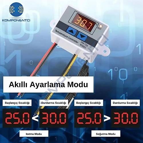 XH-W3001 220V AC Dijital Termostat 1500W