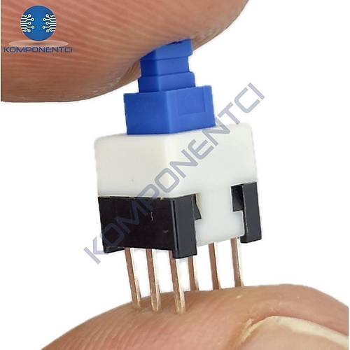 IC-196 6 Pinli Bacakl� Kal�c�l� Yayl� Push Buton 7x7mm
