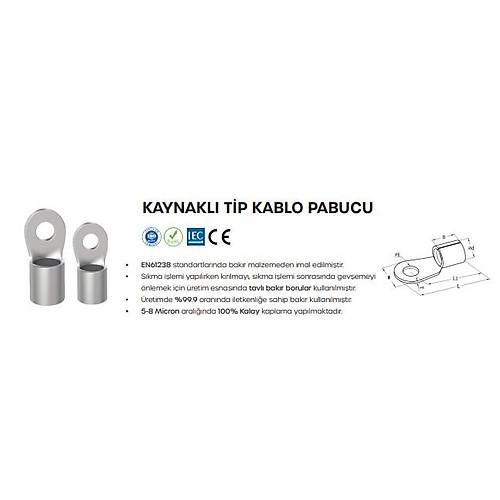 Gwest�SKP-KT 240-12 Kaynak Tip Kablo Pabucu 30 Adet