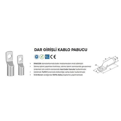 Gwest�SKP-DG 240-12 Dar Giri�li Kablo Pabucu 20 Adet