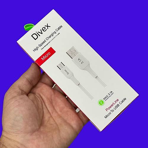 Divex 3.1A Micro USB H�zl� �arj Data Kablosu 1m DC-110