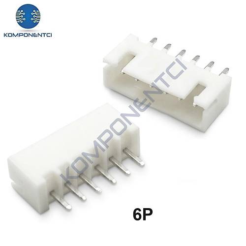 6 Pin JST-XHB 2.54 Dz Tunik Konnektr Erkek