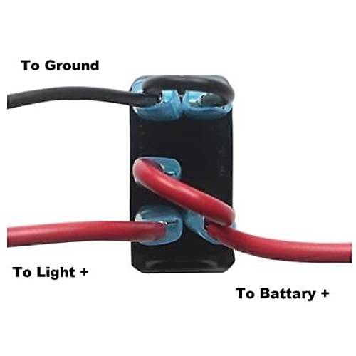ON-OFF Mavi I��kl� Anahtar 5-Pin 12V-24V - Auxillary Battery