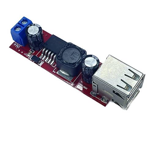LM2596 Dual 5V-3A �ift USB ��k��l� Voltaj D���r�c� Reg�lat�r