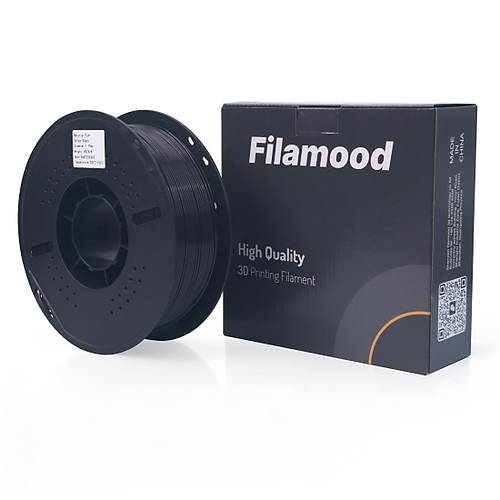 Filamood PLA+ Y�ksek Kaliteli Siyah Filament 1.75mm 1Kg