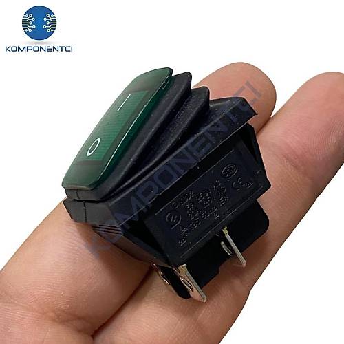 IC-104W Geni� K�r�kl� I��kl� Anahtar On-Off 4P Ye�il