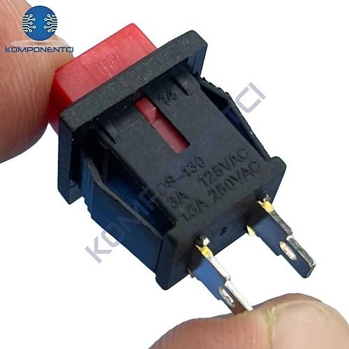 IC-180K-0 Kare Buton Krmz Yayl Ters DS-430