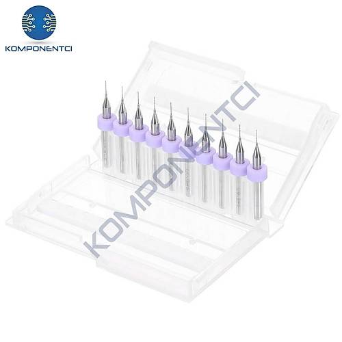0.3mm PCB Matkap Ucu Seti - 10 Adet (Kutulu)