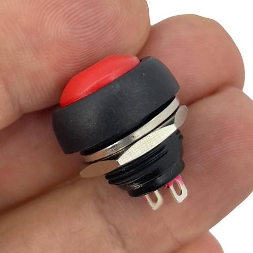 IC-184 Plastik Push Buton 12mm K�rm�z� PBS-33B