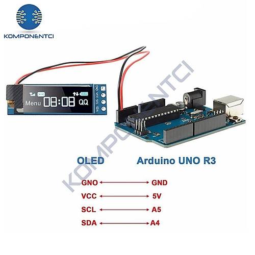 128x32 0.91 inch Oled Lcd Ekran SSD1306
