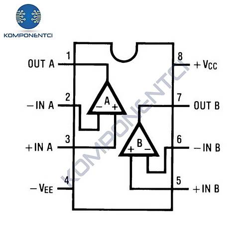 LM833N Amplifikat�r Ses Entegresi Dip-8