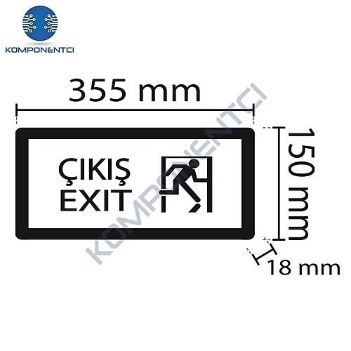 Noas 3W �ift Y�nl� Exit Led Acil ��k�� Armat�r�