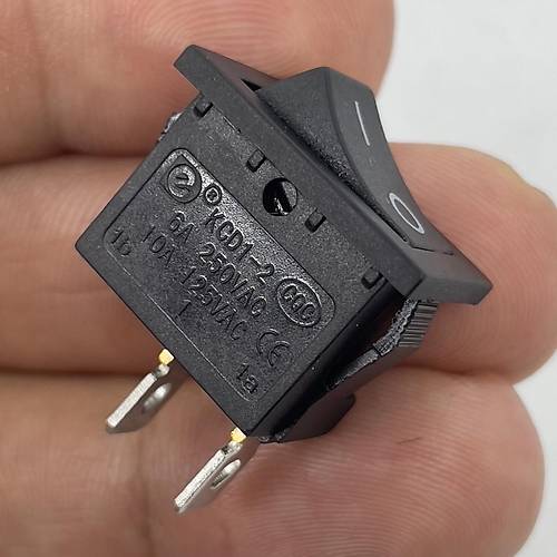 IC-124 Mini Iksz Yayl Anahtar 2P Off-Mom Siyah