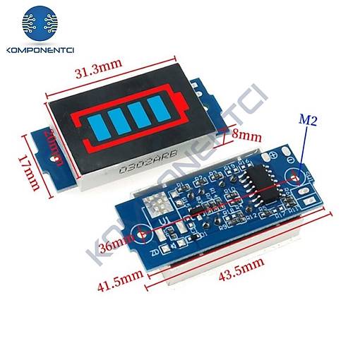 3S Lityum Batarya Kapasite G�stergesi Mod�l� 11.1V-12.6V