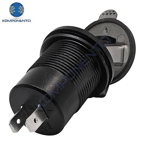 IC-266D-6 Pano Tip Voltmetreli 2'li Usb 3.0 + Type-C Butonlu