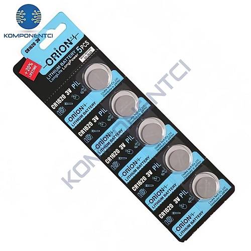 Orion CR1620 3V Lityum Pil 5'li Paket