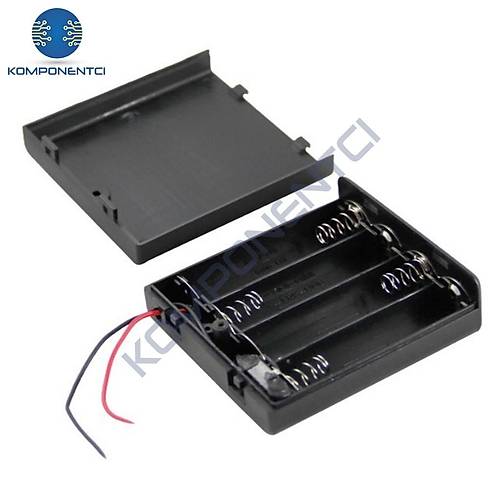 IC-233F AA Pil Yuvas� 4'l� Kapakl� Switchli