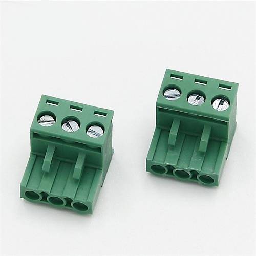 3 Pin 5.08mm Dii Gemeli Yeil Klemens