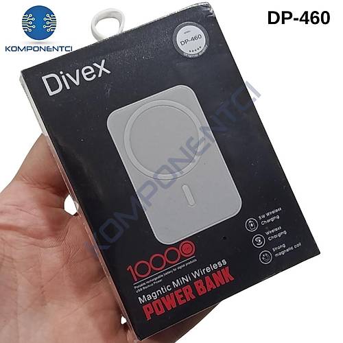 Divex 10000mAh Iphone Uyumlu Manyetik Kablosuz Magsafe Powerbank DP-460