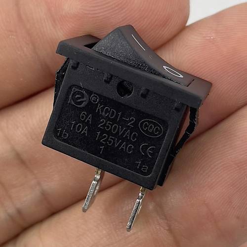 IC-124 Mini Iksz Yayl Anahtar 2P Off-Mom Siyah