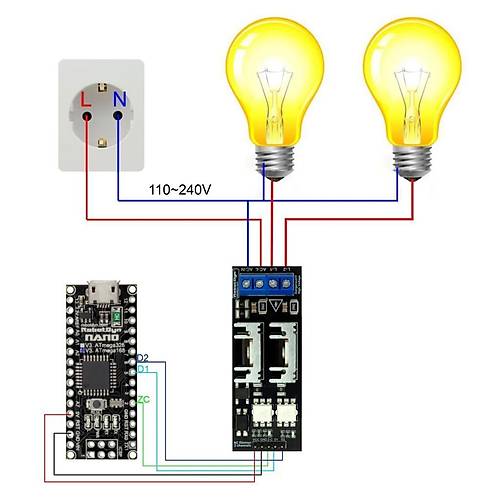 AC Voltaj Ayarlay�c� Dimmer Mod�l� 110-400V 2 Kanal