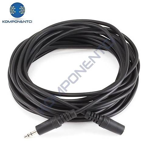 3.5mm Stereo Aux Audio Erkek - Dii (Male to Female) Kablo 5m