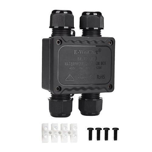 EW-M2068L-4H 4-Yollu Su Ge�irmez Kablo Ba�lant� Kutusu