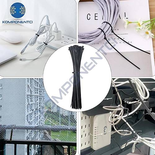 GWEST Kablo Ba�� GT�370�ST UV�370x4,8mm Ultraviole Siyah (100 adet)