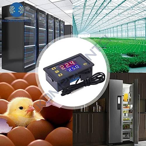 W3230 12V DC R�le ��k��l� Dijital Termostat S�cakl�k Kontrol Cihaz�