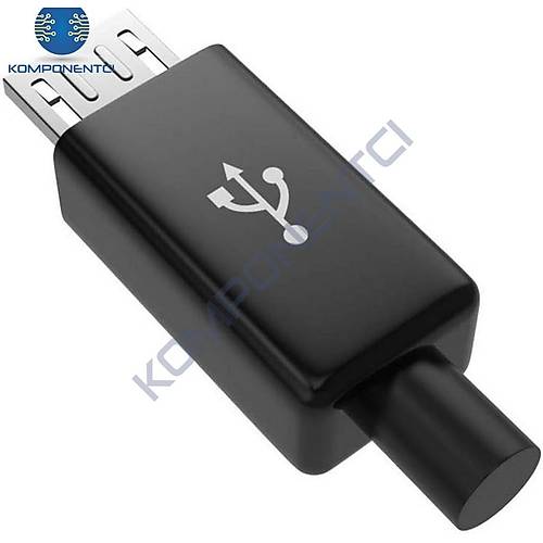 IC-266A-5 Erkek Micro USB Konnektr Seti arj Kablo Soketi 5 Pin