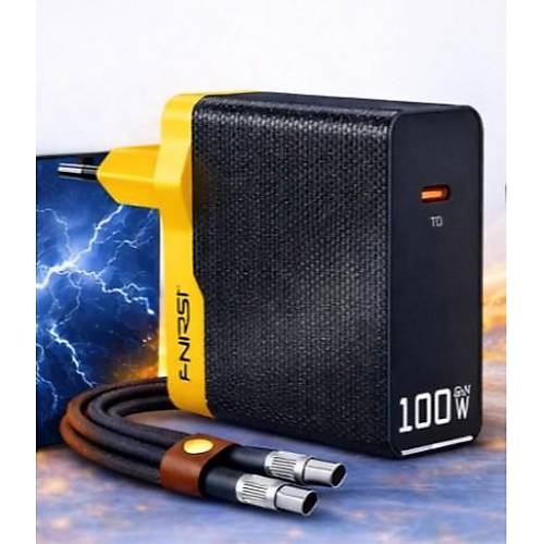 FNIRSI 100W GaN H�zl� �arj Adapt�r� + 100W Type-C Kablo Seti 1.2M