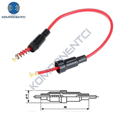 IC-237C Sigorta Yuvas� Kablolu 5x20mm