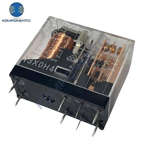 5V 5A Tek Kontak Omron Rle 8 Pin - G2R-2-DC5