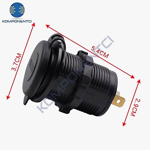 IC-266C-1 Pano Tip �kili USB 4.2A Mavi Ledli Soket