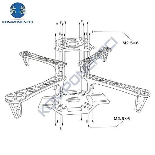 F450 Quadcopter Drone Gvdesi - Drone Frame