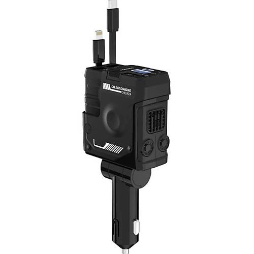 ACC-02 66W 3.4A Kablolu Dijital G�stergeli A+C Portlu Ara� ��i �arj